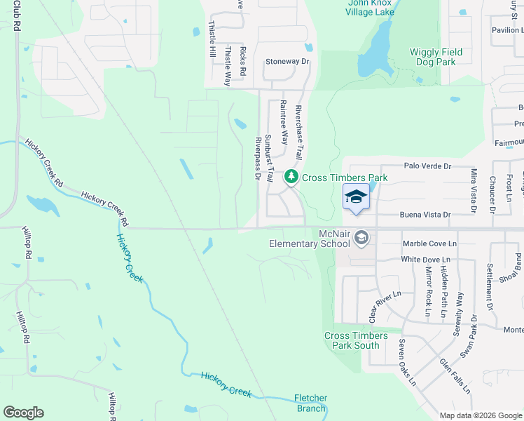 map of restaurants, bars, coffee shops, grocery stores, and more near 7605 Sunburst Trail in Denton