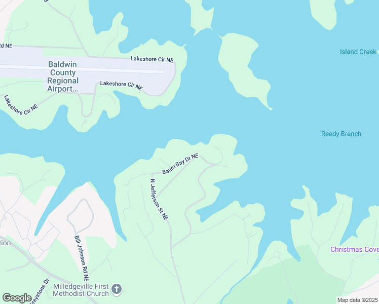 map of restaurants, bars, coffee shops, grocery stores, and more near 148 Baum Bay Drive Northeast in Milledgeville