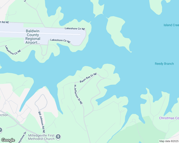 map of restaurants, bars, coffee shops, grocery stores, and more near 148 Baum Bay Drive Northeast in Milledgeville