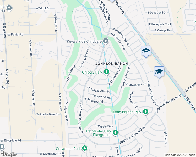 map of restaurants, bars, coffee shops, grocery stores, and more near 29632 North Balmoral Place in San Tan Valley