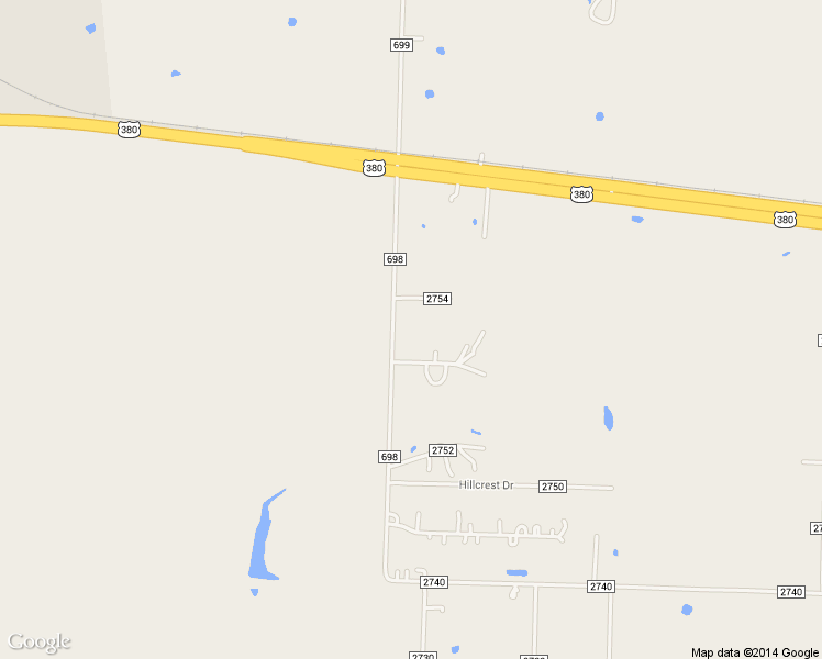 map of restaurants, bars, coffee shops, grocery stores, and more near 541 County Road 698 in Farmersville