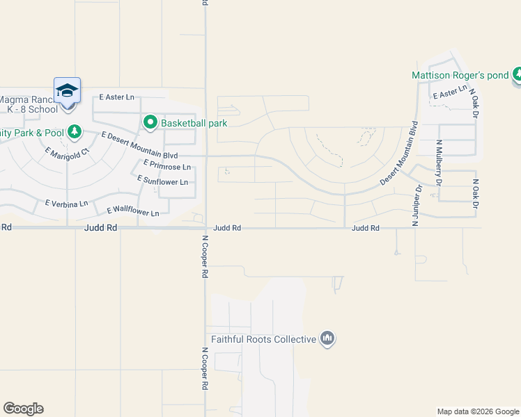 map of restaurants, bars, coffee shops, grocery stores, and more near 12088 East Wallflower Lane in Florence