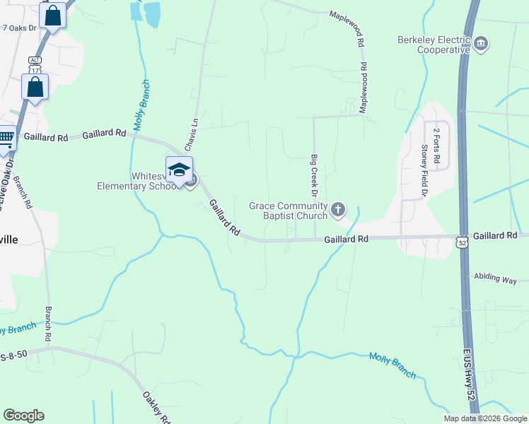 map of restaurants, bars, coffee shops, grocery stores, and more near 419 State Road S-8-357 in Moncks Corner