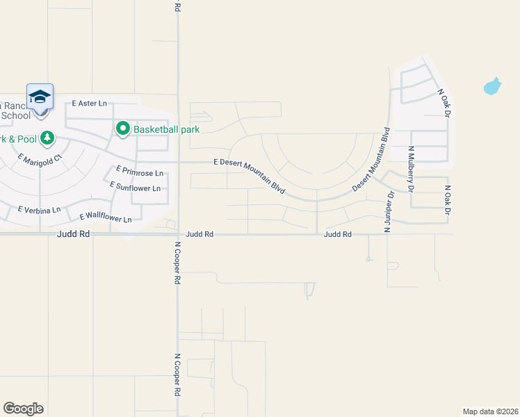map of restaurants, bars, coffee shops, grocery stores, and more near 12245 East Verbina Lane in Florence