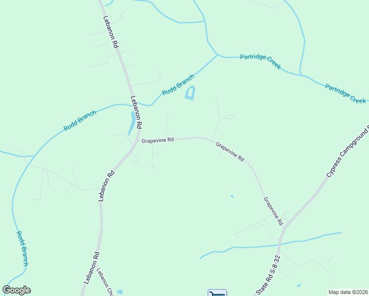 map of restaurants, bars, coffee shops, grocery stores, and more near 1151 Grapevine Road in Ridgeville