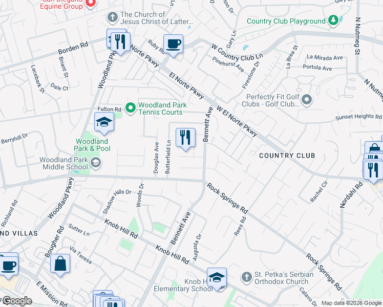 map of restaurants, bars, coffee shops, grocery stores, and more near 1573 Indian Summer Road in San Marcos