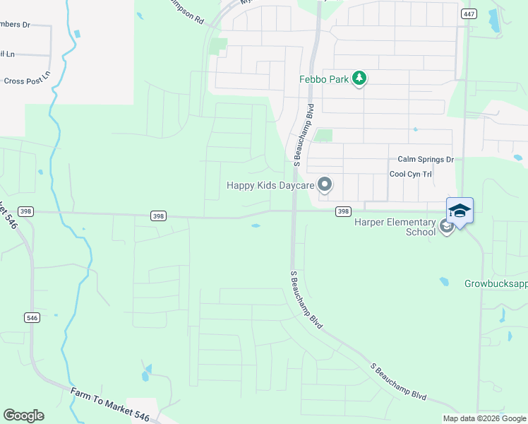 map of restaurants, bars, coffee shops, grocery stores, and more near 7529 County Road 398 in Princeton