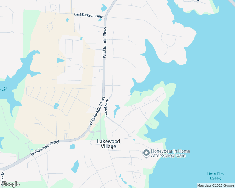 map of restaurants, bars, coffee shops, grocery stores, and more near 6557 Shoreline Drive in Little Elm