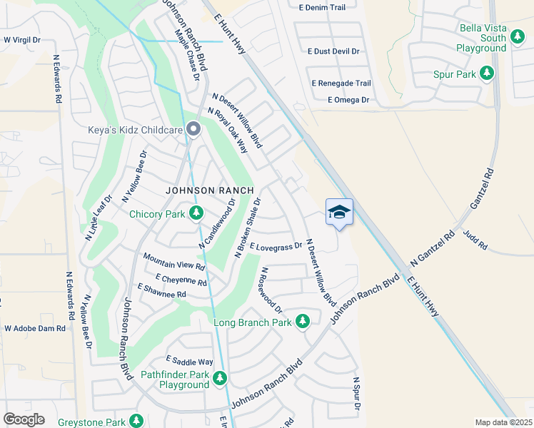 map of restaurants, bars, coffee shops, grocery stores, and more near 794 East Compass Court in Queen Creek