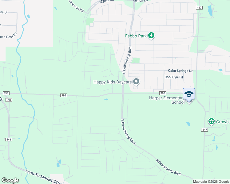 map of restaurants, bars, coffee shops, grocery stores, and more near 7589 County Road 398 in Princeton