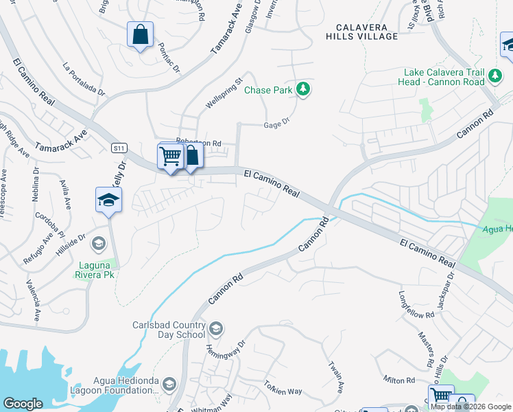 map of restaurants, bars, coffee shops, grocery stores, and more near 4997-4999 Eucalyptus Lane in Carlsbad