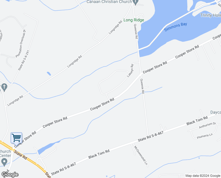 map of restaurants, bars, coffee shops, grocery stores, and more near 125 Lakelyn Road in Moncks Corner