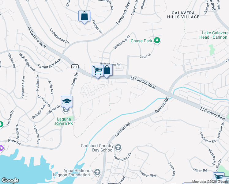 map of restaurants, bars, coffee shops, grocery stores, and more near 4963 Park Drive in Carlsbad
