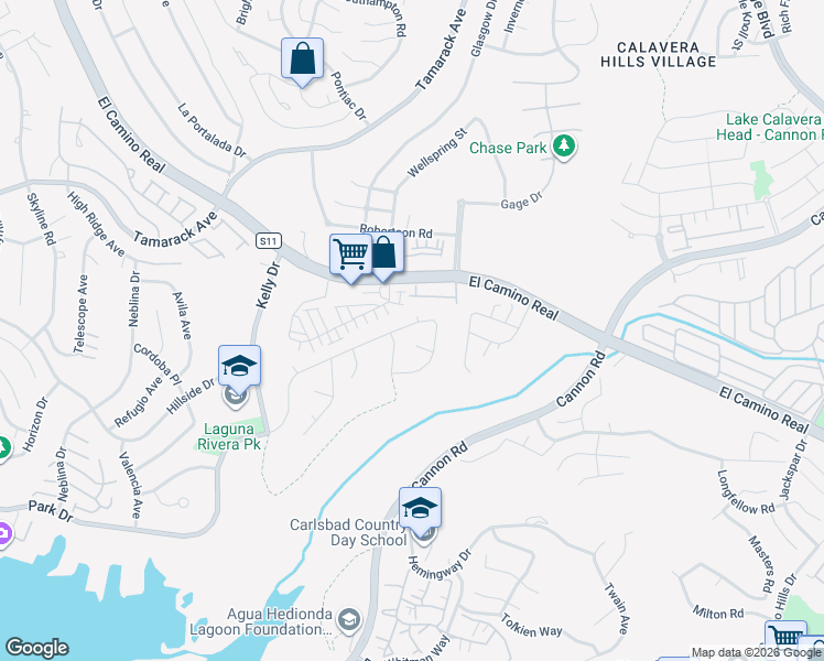 map of restaurants, bars, coffee shops, grocery stores, and more near 4963 Park Drive in Carlsbad