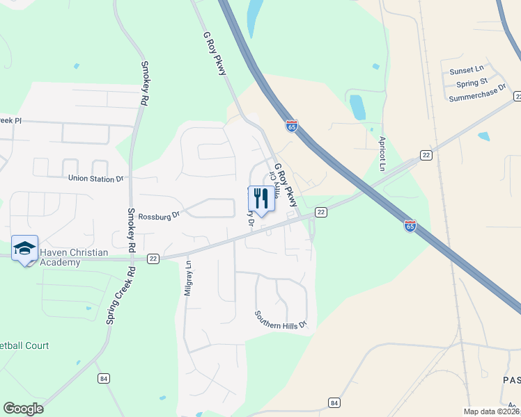 map of restaurants, bars, coffee shops, grocery stores, and more near 408 Daventry Circle in Calera