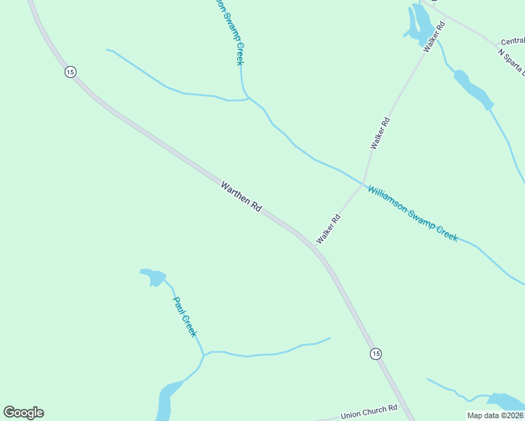 map of restaurants, bars, coffee shops, grocery stores, and more near 12199 Warthen Road in Warthen