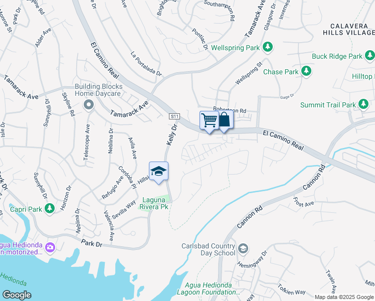 map of restaurants, bars, coffee shops, grocery stores, and more near 2440 Calendula Lane in Carlsbad