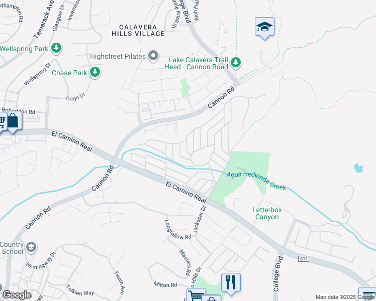 map of restaurants, bars, coffee shops, grocery stores, and more near 5186 Don Rodolfo Drive in Carlsbad
