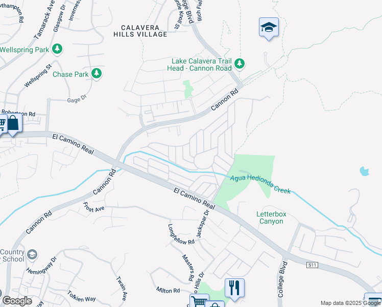 map of restaurants, bars, coffee shops, grocery stores, and more near 3473 Don Ortega Drive in Carlsbad