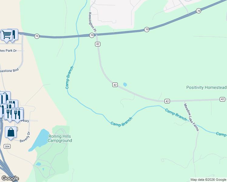 map of restaurants, bars, coffee shops, grocery stores, and more near 460 County Road 42 in Calera