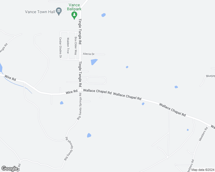 map of restaurants, bars, coffee shops, grocery stores, and more near 11388 Tingle Tangle Road in Vance