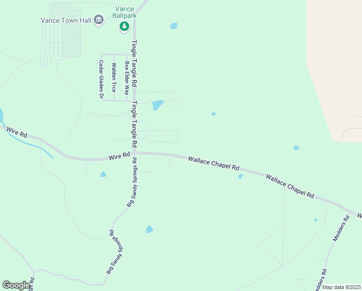 map of restaurants, bars, coffee shops, grocery stores, and more near 11388 Tingle Tangle Road in Vance