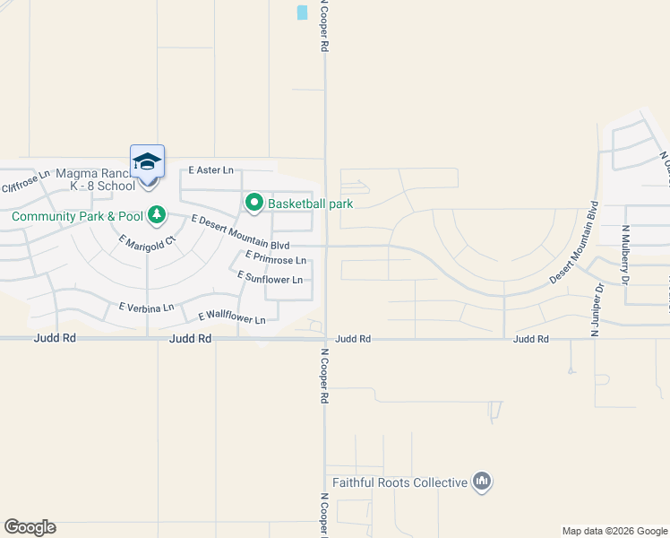 map of restaurants, bars, coffee shops, grocery stores, and more near 29853 North Yucca Drive in Florence