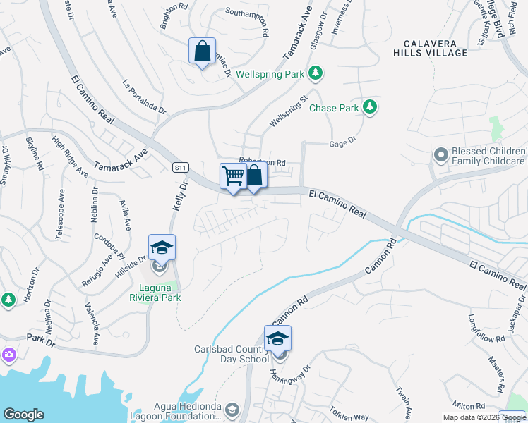 map of restaurants, bars, coffee shops, grocery stores, and more near 4954 Park Drive in Carlsbad