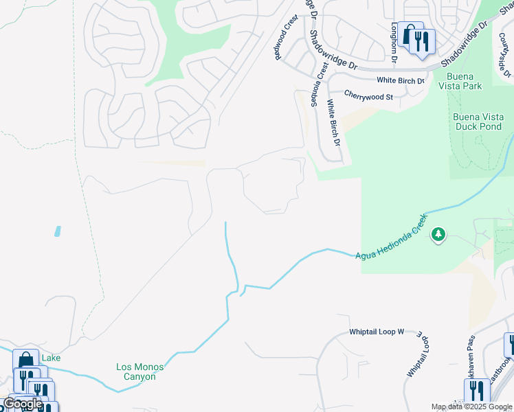 map of restaurants, bars, coffee shops, grocery stores, and more near 3300 Sunny Creek Road in Carlsbad