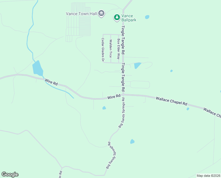 map of restaurants, bars, coffee shops, grocery stores, and more near 17651 Wallace Chapel Lane in Vance