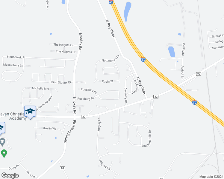 map of restaurants, bars, coffee shops, grocery stores, and more near 201 Rossburg Place in Calera