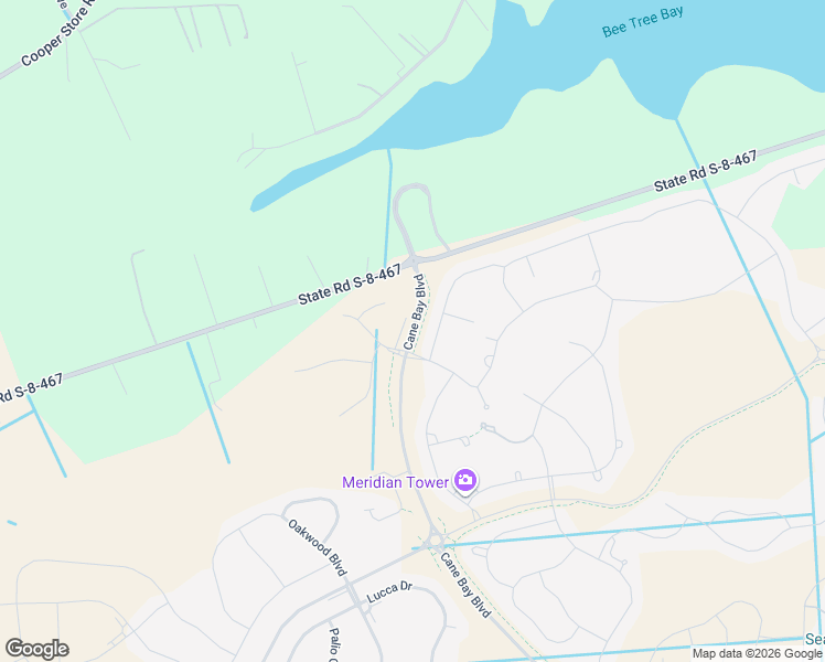 map of restaurants, bars, coffee shops, grocery stores, and more near Cane Bay Boulevard in Moncks Corner