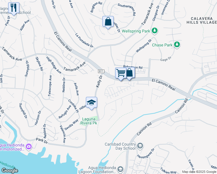map of restaurants, bars, coffee shops, grocery stores, and more near 4564 Catmint Lane in Carlsbad