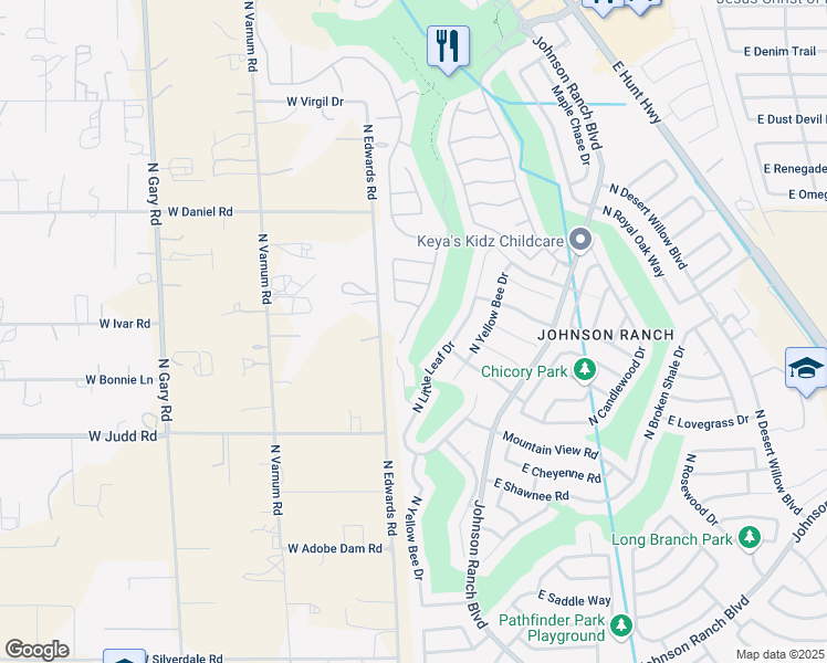 map of restaurants, bars, coffee shops, grocery stores, and more near 29746 North Little Leaf Drive in San Tan Valley