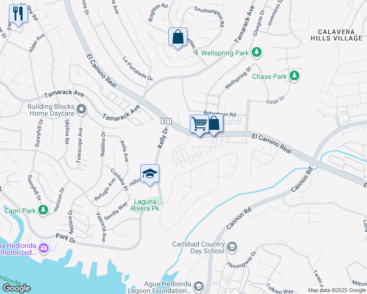 map of restaurants, bars, coffee shops, grocery stores, and more near 4672 Catmint Lane in Carlsbad