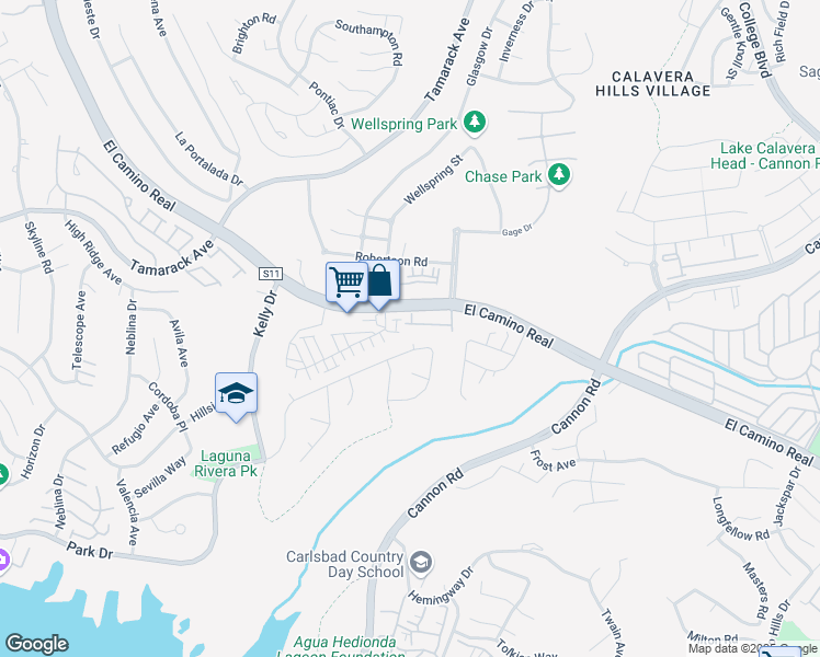 map of restaurants, bars, coffee shops, grocery stores, and more near 4957 Cindy Avenue in Carlsbad