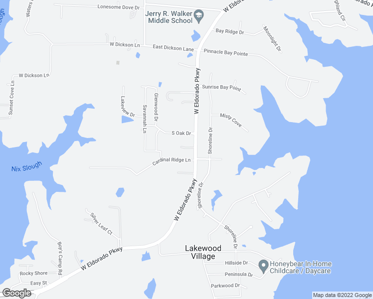 map of restaurants, bars, coffee shops, grocery stores, and more near 2621 West Eldorado Parkway in Little Elm