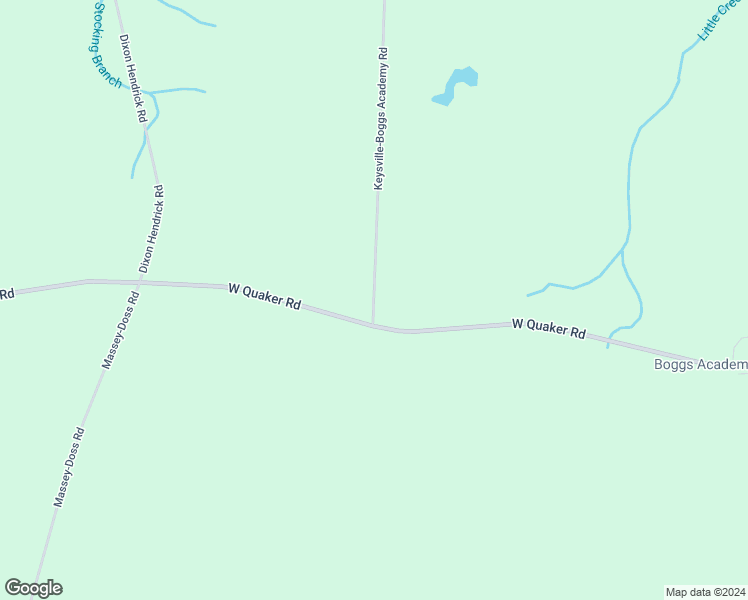 map of restaurants, bars, coffee shops, grocery stores, and more near 3421 Keysville-Boggs Academy Road in Keysville