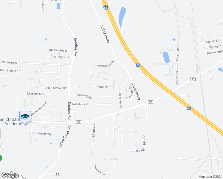 map of restaurants, bars, coffee shops, grocery stores, and more near 170 King Richards Way in Calera