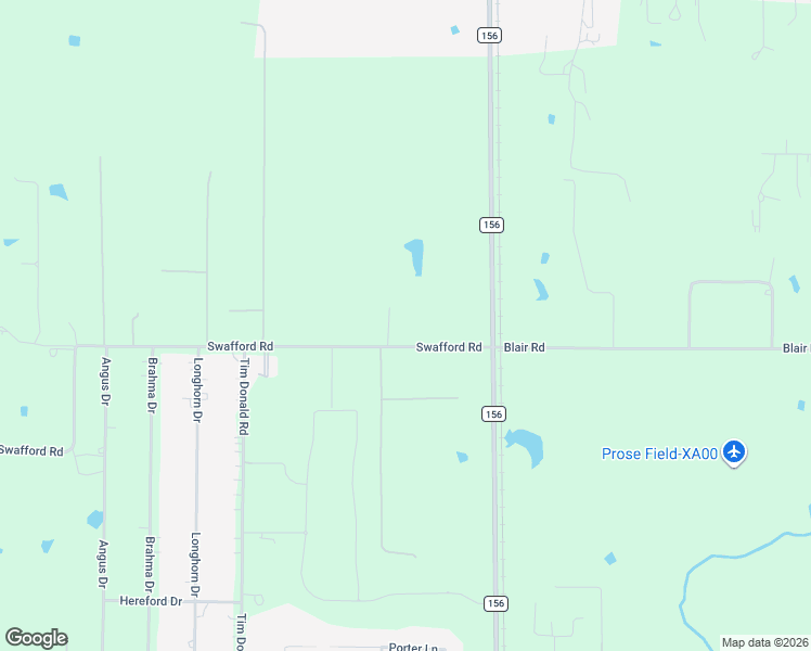 map of restaurants, bars, coffee shops, grocery stores, and more near 9510 Swafford Road in Justin