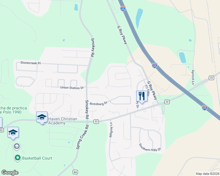 map of restaurants, bars, coffee shops, grocery stores, and more near 161 Robin Street in Calera