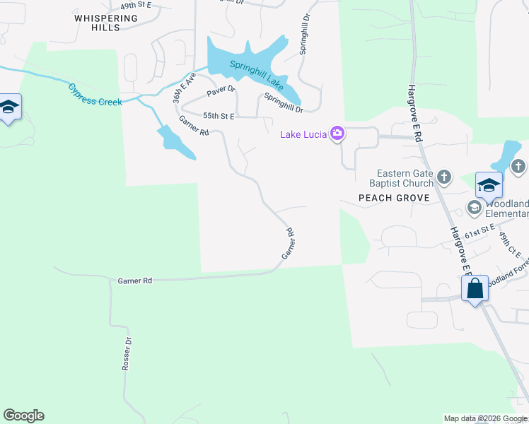 map of restaurants, bars, coffee shops, grocery stores, and more near 5709 Garner Road in Tuscaloosa