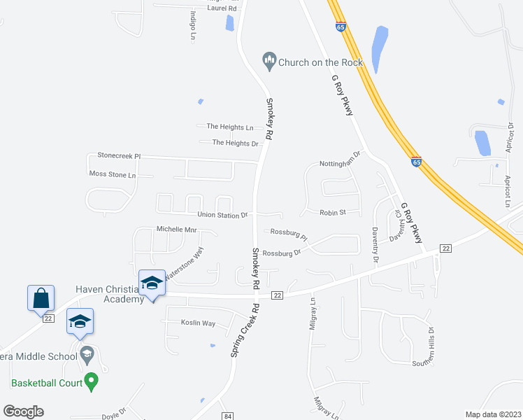 map of restaurants, bars, coffee shops, grocery stores, and more near 113 Little John Circle in Calera