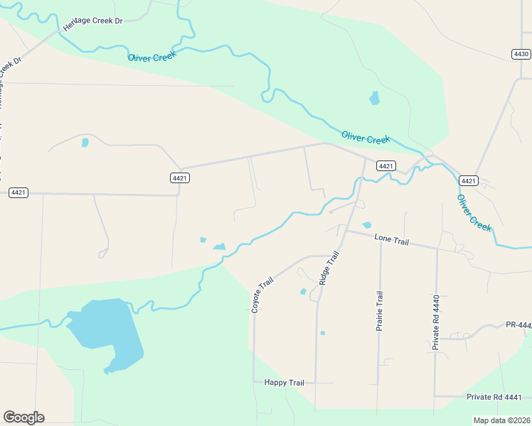 map of restaurants, bars, coffee shops, grocery stores, and more near 158 Pvt Road 4420 in Rhome