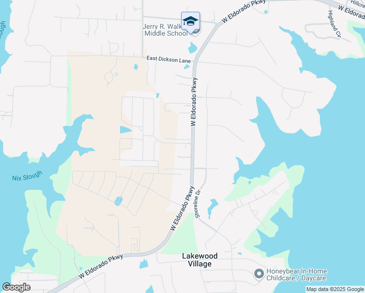 map of restaurants, bars, coffee shops, grocery stores, and more near 2621 West Eldorado Parkway in Little Elm