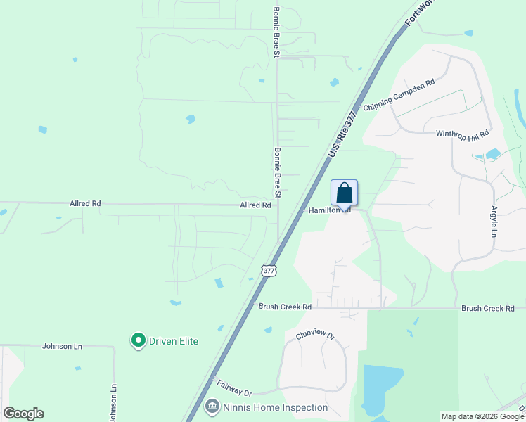 map of restaurants, bars, coffee shops, grocery stores, and more near 3608 Birch Lane in Argyle