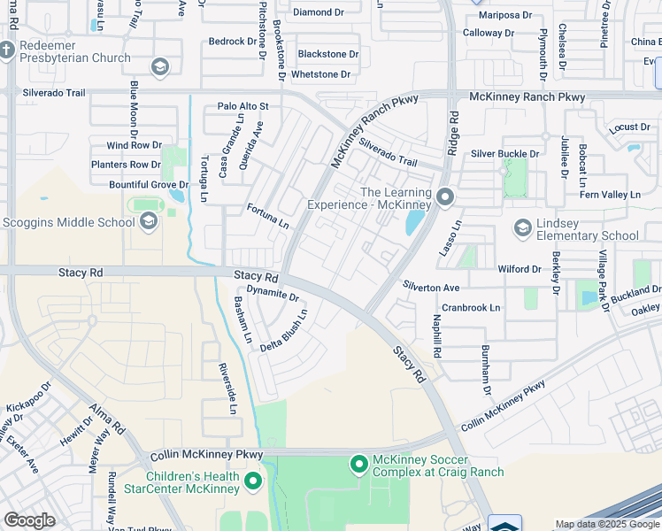 map of restaurants, bars, coffee shops, grocery stores, and more near 6653 McKinney Ranch Parkway in McKinney