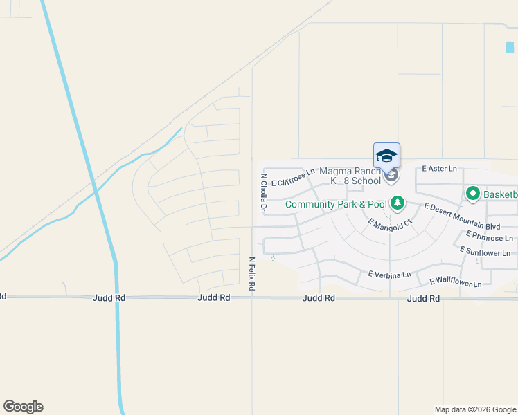 map of restaurants, bars, coffee shops, grocery stores, and more near 30172 North Cholla Drive in Florence