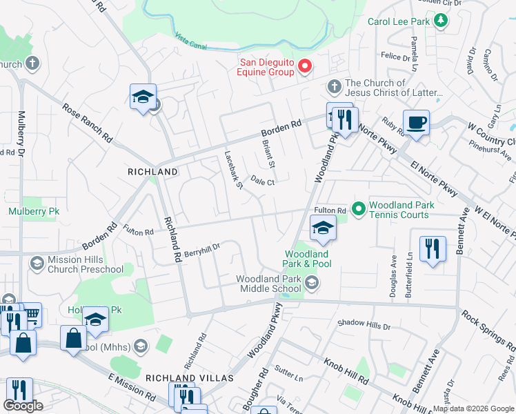 map of restaurants, bars, coffee shops, grocery stores, and more near 906 Lacebark Street in San Marcos