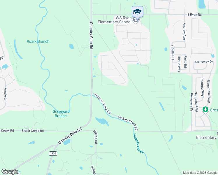 map of restaurants, bars, coffee shops, grocery stores, and more near 6971-7071 Country Club Road in Denton